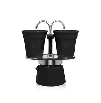 Cafetière fontaine deux tasses noire
